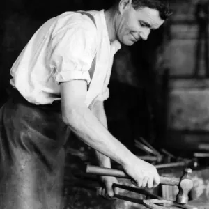 Print of Mr A Smith, a blacksmith from Sutton Valence, Kent