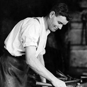 Mr A Smith, the smith of the forge, Sutton Valence, Kent. 5th November 1935