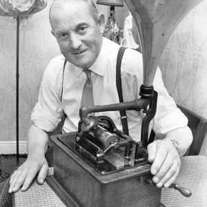 Mr. Tommy Little with Edison Phonograph Print 1973