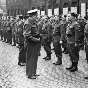 Mr W G Marks, manager of the Liverpool Corporation Passenger Transport Depot inspecting a