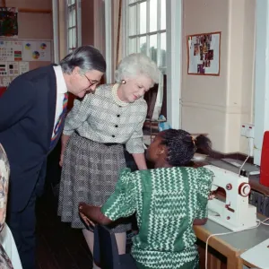 Mrs Barbara Bush, wife of the President of the USA, visits the Strand Adult Education Mrs Barbara Bush, wife of the President of the USA, visits the Strand Adult Education