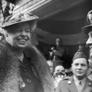 Mrs Eleanor Roosevelt, wife of the President, who is now in the country to see England Mrs Eleanor Roosevelt, wife of the President, who is now in the country to see England