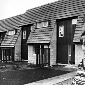 Mrs Elsie Hedley, pictured outside her space age home in Thetford