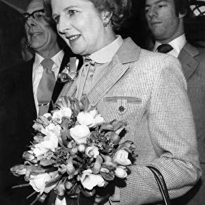 Mrs Margaret Thatcher on the day she became Prime Minister following the General Election