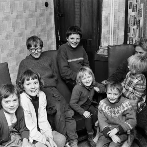 Mrs Parton and family in Small Heath. 25th November 1969 Mrs Parton and family in Small Heath. 25th November 1969