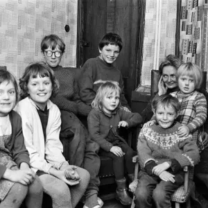 Mrs Parton and family in Small Heath. 25th November 1969 Mrs Parton and family in Small Heath. 25th November 1969