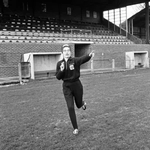 Mrs Pat Dunn of Weymouth, training on Weymouths F. C Mrs Pat Dunn of Weymouth, training on Weymouths F. C