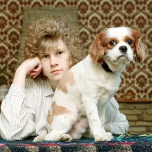 Mrs Sarah Simmonds with her King Charles Spaniel dog, who Mrs Sarah Simmonds with her King Charles Spaniel dog, who