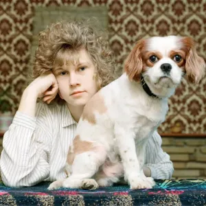Mrs Sarah Simmonds with her King Charles Spaniel dog, who Mrs Sarah Simmonds with her King Charles Spaniel dog, who