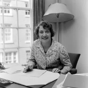 Mrs. Shirley Williams at her desk at the Ministry of Labour at St. James Square Mrs. Shirley Williams at her desk at the Ministry of Labour at St. James Square