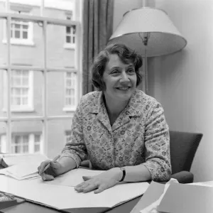 Mrs. Shirley Williams at her desk at the Ministry of Labour at St. James Square Mrs. Shirley Williams at her desk at the Ministry of Labour at St. James Square