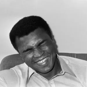 Muhammad Ali à l'hôtel Albany à Birmingham. 1er mai 1984 Muhammad Ali à l'hôtel Albany à Birmingham. 1er mai 1984