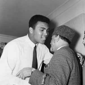 Muhammad Ali Greeting Muslims in London Print 1966