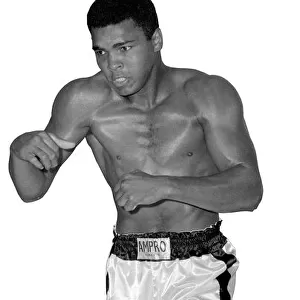 Muhammad Ali (Cassius Clay) training at the B. B. B. of C gym