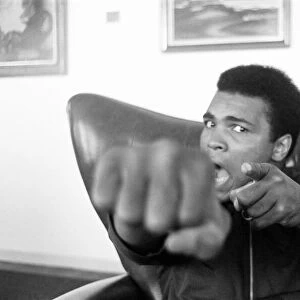 Muhammad Ali at his hotel near Dublin Ireland prior to his fight with Alvin Lewis