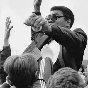Muhammad Ali at Nuneaton. The boxing legend brought his own kind of magic to thrill