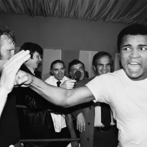 Muhammad Ali (right) with future opponent British Heavyweight Champion Richard Dunn