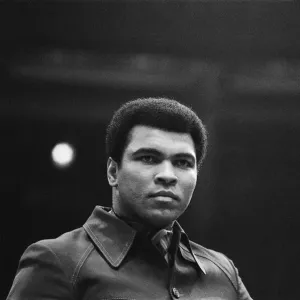 Muhammad Ali seen here at the Royal Albert Hall for the Joe Bugner vs Albert Lovell fight