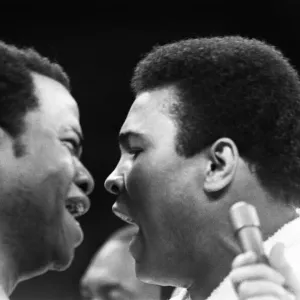 Muhammad Ali with Trainer Drew in 1972 Training Camp Print