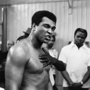Muhammad Ali training ahead of his third fight with Ken Norton. 23rd September 1976 Muhammad Ali training ahead of his third fight with Ken Norton. 23rd September 1976