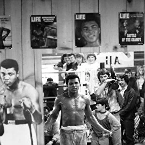 Muhammad Ali training at his camp in Deer Lake Pennsylvania. Circa January 1974
