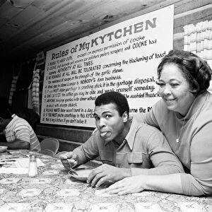 Muhammad Ali at his training camp in Deer Lake Pennsylanvia
