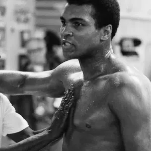 Muhammad Ali training at his camp in Deer Lake Pennsylvania. 23rd January 1974