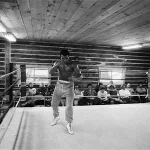 Muhammad Ali training at his camp in Deer Lake Pennsylvania. 23rd January 1974