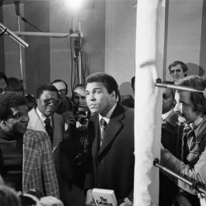 Muhammad Ali at the training camp of World Welterweight John H