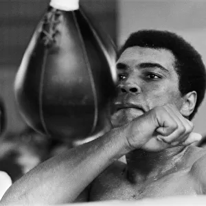 Muhammad Ali training at Gleasons Gym in New York, for his World Heavyweight Title