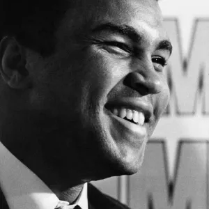 Muhammad Ali at Birmingham New Street Print 1971