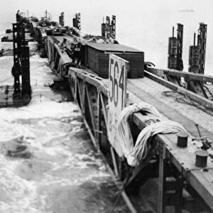 The Mulberry B harbour "Port Winston"pre-fabricated port at Gold Beach
