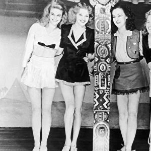 The Murray Theatre Girls seen here performing at the Belle Vue fairground in Manchester