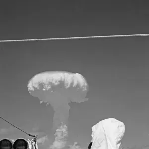 A Mushroom Cloud over Malden Island Print A Mushroom Cloud over Malden Island Print