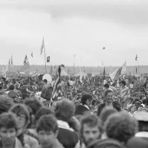 Music fans at The Picnic pop concert at Blackbushe Aerodrome 15th July 1978 Music fans at The Picnic pop concert at Blackbushe Aerodrome 15th July 1978