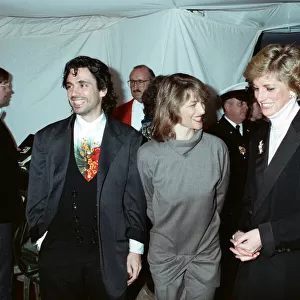 Musician Jean Michel Jarre and his wife Charlotte seen here meeting Princess Diana at