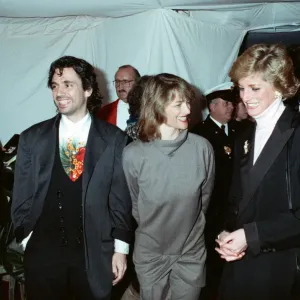 Jean Michel Jarre and Charlotte Meet Princess Diana Print 1988 Jean Michel Jarre and Charlotte Meet Princess Diana Print 1988