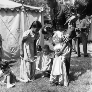 Muslim feast of Eid-ul-Fitr (the breaking of the fast) celebrated by children at a London