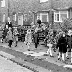 Print of a mystery hole in Hebburn Quay Infants School playground