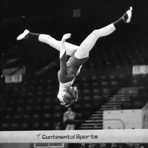 Nadia Comaneci from Romania Olympic Champion during training at Wembley Empire Pool Nadia Comaneci from Romania Olympic Champion during training at Wembley Empire Pool