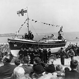 The naming ceremony for the new Newbiggin lifeboat Richard Ashley at Newbiggin