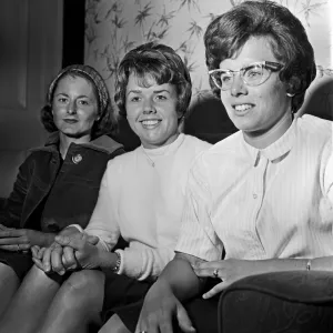 Nancy Richey, Carole Caldwell and Billie Jean Moffitt (later King Nancy Richey, Carole Caldwell and Billie Jean Moffitt (later King