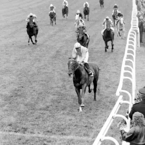 Naswan and Willie Carson wins the 1989 Derby at Epsom. June 1989 Naswan and Willie Carson wins the 1989 Derby at Epsom. June 1989