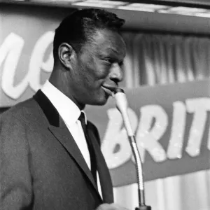 Nat King Cole, American singer, and pianist performing in London Nat King Cole, American singer, and pianist performing in London