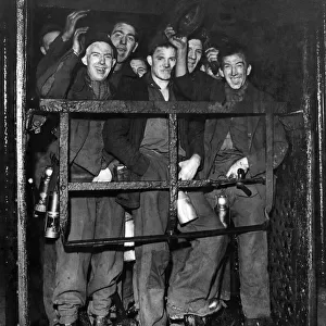 Nationalisation of mines at Penallta Colliery near Ystradmynach. January 1947 P018221