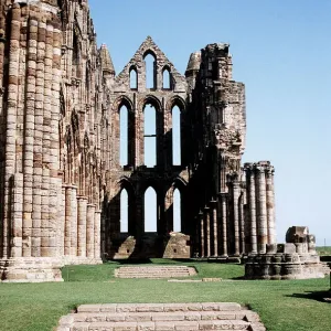 Nave of Whitby Abbey in North Yorkshire, circa 1971 Nave of Whitby Abbey in North Yorkshire, circa 1971