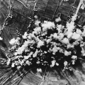Nazi railways hit in Italy. Another important link in the German communications