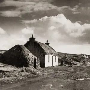 Near Dunvegan, Isle of Skye, Scotland, a typical view Housing Cottage