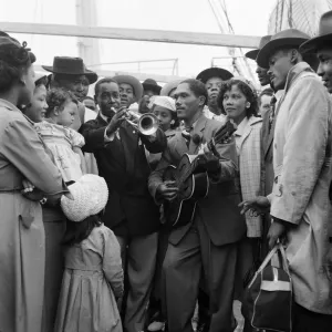 Nearly 700 West Indian men, women and children arrive at Plymouth on SS Auriga in a mass Nearly 700 West Indian men, women and children arrive at Plymouth on SS Auriga in a mass