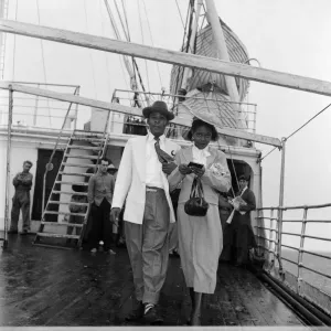 Nearly 700 West Indian men, women and children arrive at Plymouth on SS Auriga in a mass Nearly 700 West Indian men, women and children arrive at Plymouth on SS Auriga in a mass